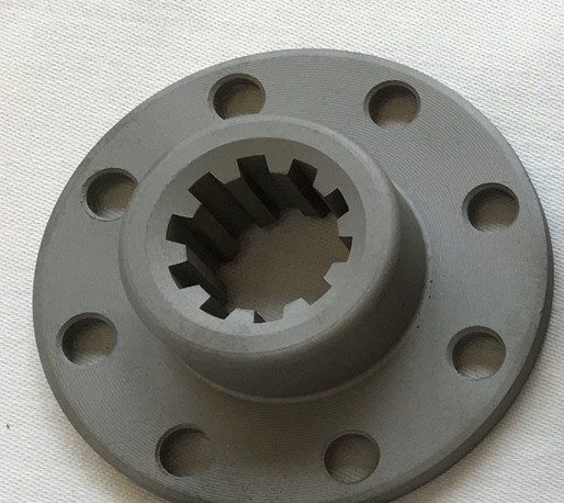 Splined flange with bolt circle